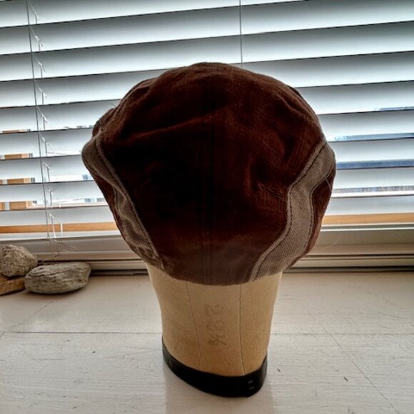SALE Goorin Brothers Unisex Brown Linen, Cotton Flat Hat Cap - Picture 5 of 9